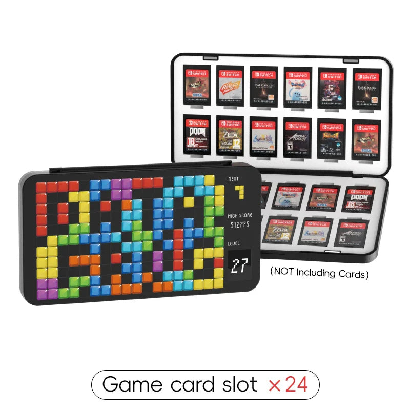 DATA FROG 24-in-1 Game Card Case – Hard Shell Storage Box for Nintendo Switch/Lite/OLED Accessories