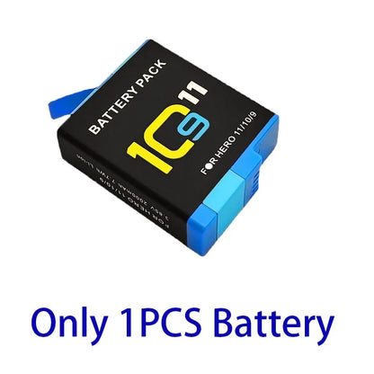 2000mAh Rechargeable Battery for GoPro Hero 11/10/9 — Li-ion Camera Battery Pack