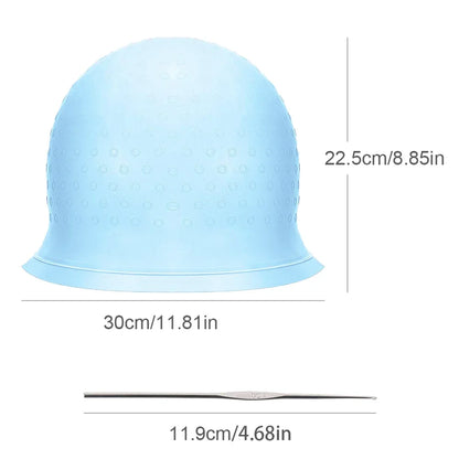 Silicone Hair Highlighting Cap with Hook Needle – Reusable Hair Dye Set for Salon & Professional Hair Coloring