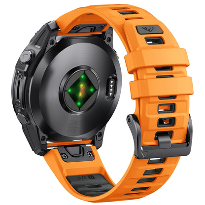 Quick Fit 22mm Silicone Watch Strap for Garmin — Compatible with Fenix 8/E/Epix Pro 47mm, Fenix 7, Fenix 6 Solar, Forerunner 955/945/965