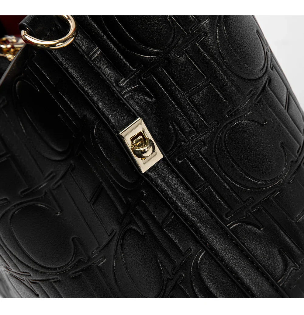CHCH Women's Tote Bag - New Steel Embossed Handheld Bun Shopping Bag for Mothers