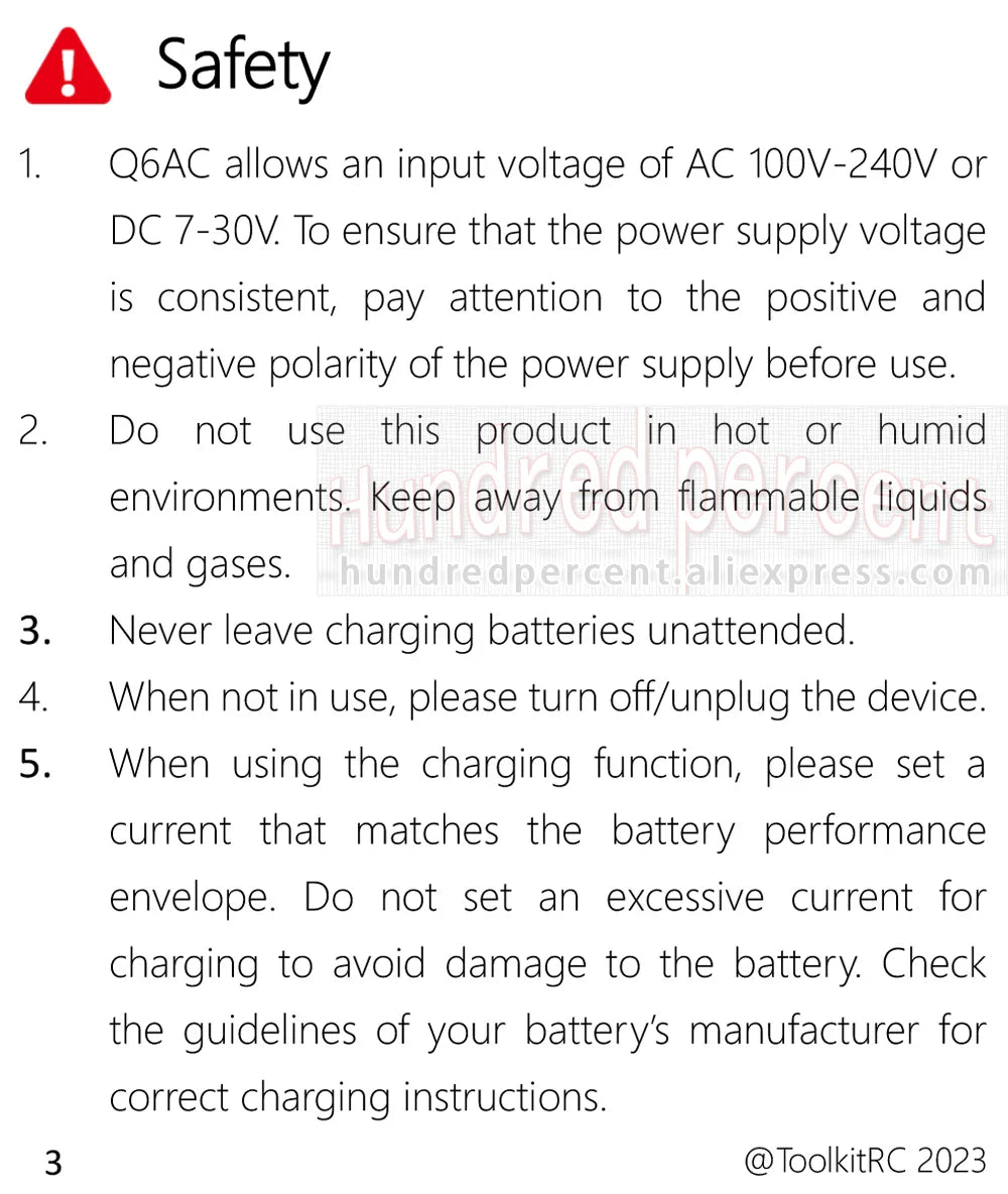 ToolkitRC Q6AC Charger — AC 400W/DC 1000W 4CH with USB A/Type-C, LiPo 1-6S, NiMH 1-16S, PB 1-10S, IPS Display