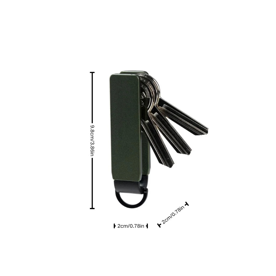Minimalist Aluminum Key Organizer for Men & Women – Compact Alloy Key Holder & Keychain Gift