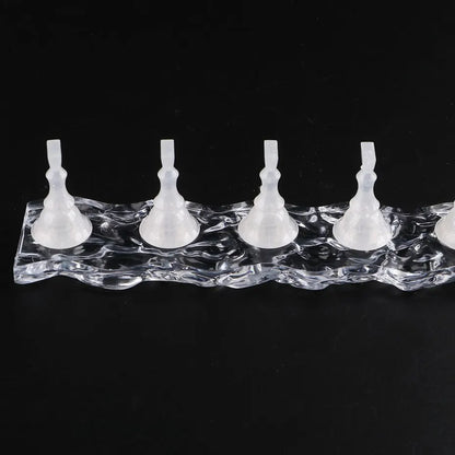 Magnetic Nail Holder with 5pcs Practice Display Stands – Manicure Gel Polish & Nail Tips Training Tools
