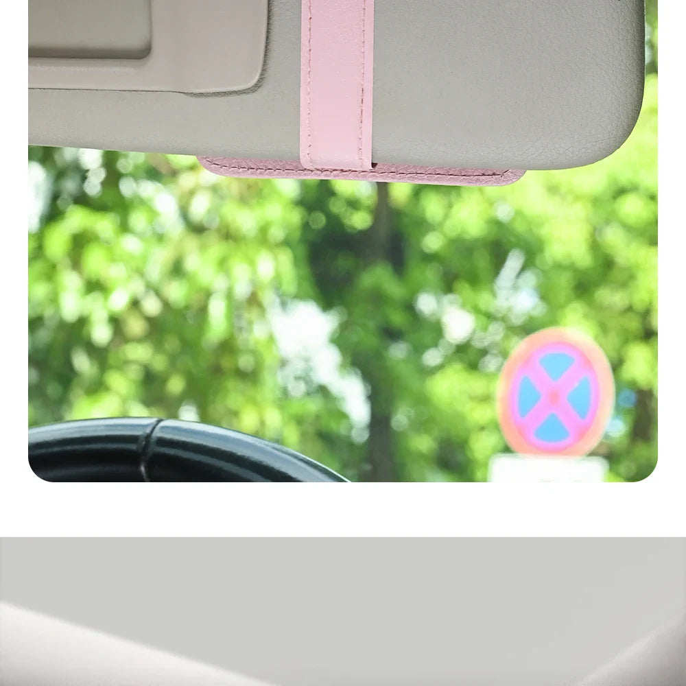 Car Visor Organizer – Multi-Pocket Pouch Bag for Cards, Glasses & Storage, Scratch-Resistant Auto Visor Holder for Car Interior