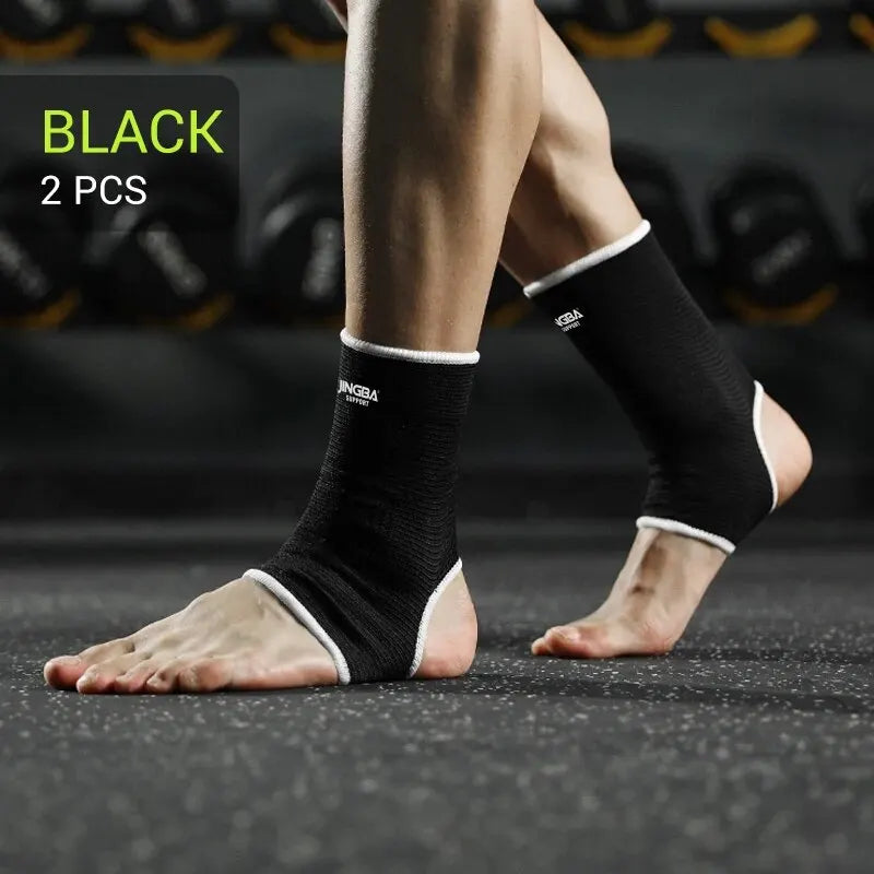 Elastic Breathable Ankle Support Sleeves - One Size for Running, Basketball & Cycling