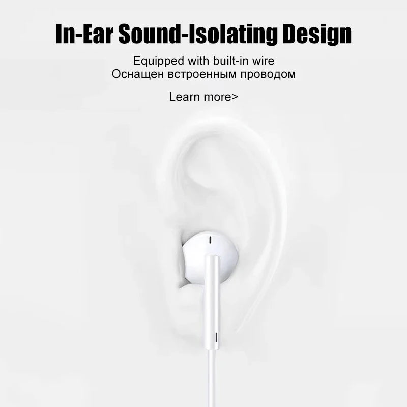 Wired Stereo Earphones for Apple iPhone 7–16 & iPad — 3.5mm Headphones for iPhone, Tablet, Laptop