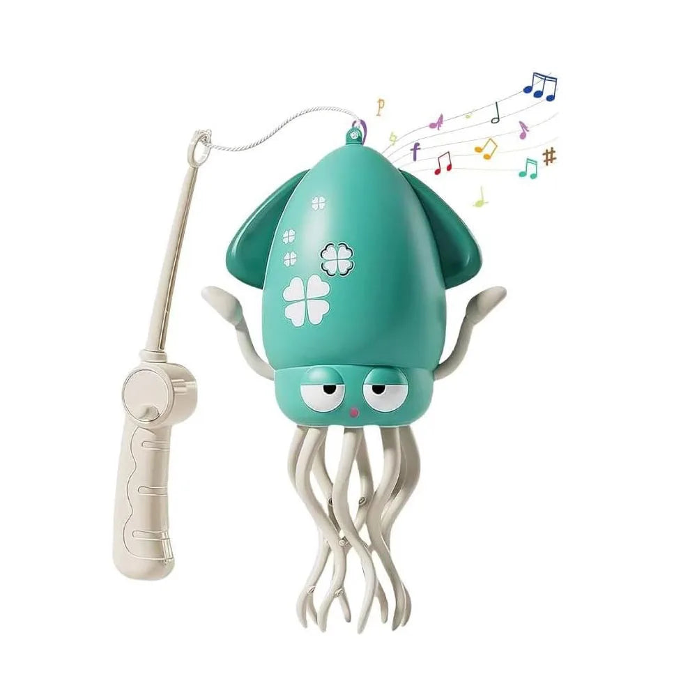 Electric Dancing Squid Toy – Auto-Sensing, Obstacle-Avoidance Interactive Pet with Music & Lights, Rechargeable Gift