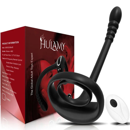 Bluetooth App-Controlled Prostate Massager – Anal Vibrator with Penis Ring & Testicle Massage for Men