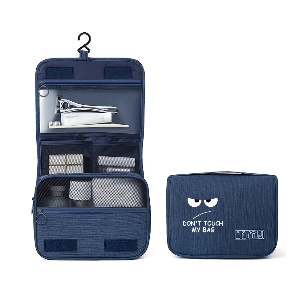 Cartoon Eye Portable Makeup Bag – Unisex Cosmetic Organizer & Toiletry Hanging Pouch for Travel, Shaving & Makeup Storage