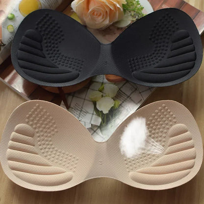 Thick Invisible Removable Push-Up Bra Pads – Latex Swimwear Inserts for Women, Chest Foam Cups
