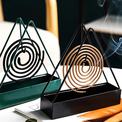 Iron Mosquito Coil Holder: Modern Incense Burner Frame for Household Bedroom Patio - Repellent Incense Rack
