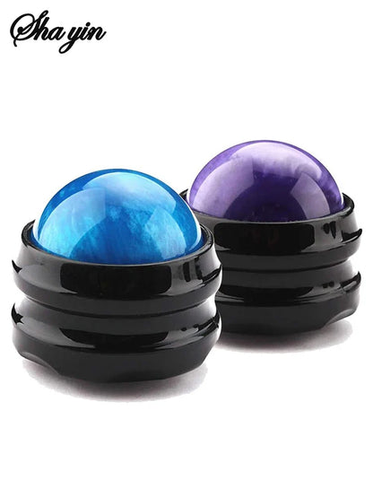 Mini 360° Spin Manual Massage Ball — Self-Therapy Tool for Back, Shoulders & Foot Muscle Relaxation