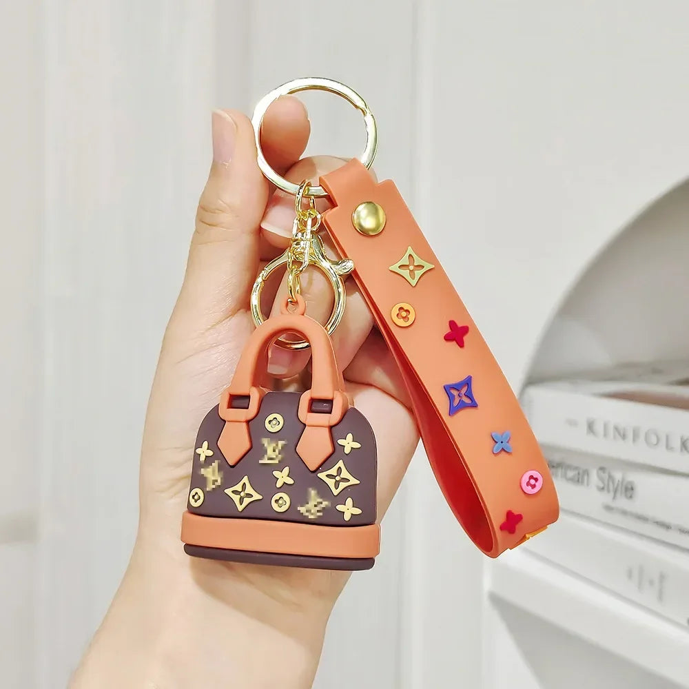 Cartoon Donkey Mini Handbag Keychain – Cute Fragrant Bag Pendant for Girls, Car Keys & Birthday Gift