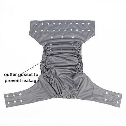 Adjustable Reusable Adult Diaper – Washable Waterproof Breathable Incontinence Pants for Elderly & Disabled