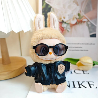 17cm Labubu Idol Dolls Clothes - Kpop EXO DIY Accessories, Cute Mini Plush FEAR Hoodie Se