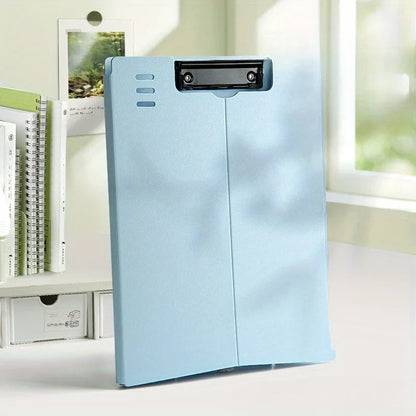 A4 Document Folder with Stand - Collapsible File Booklet & Vertical Writing Board Holder