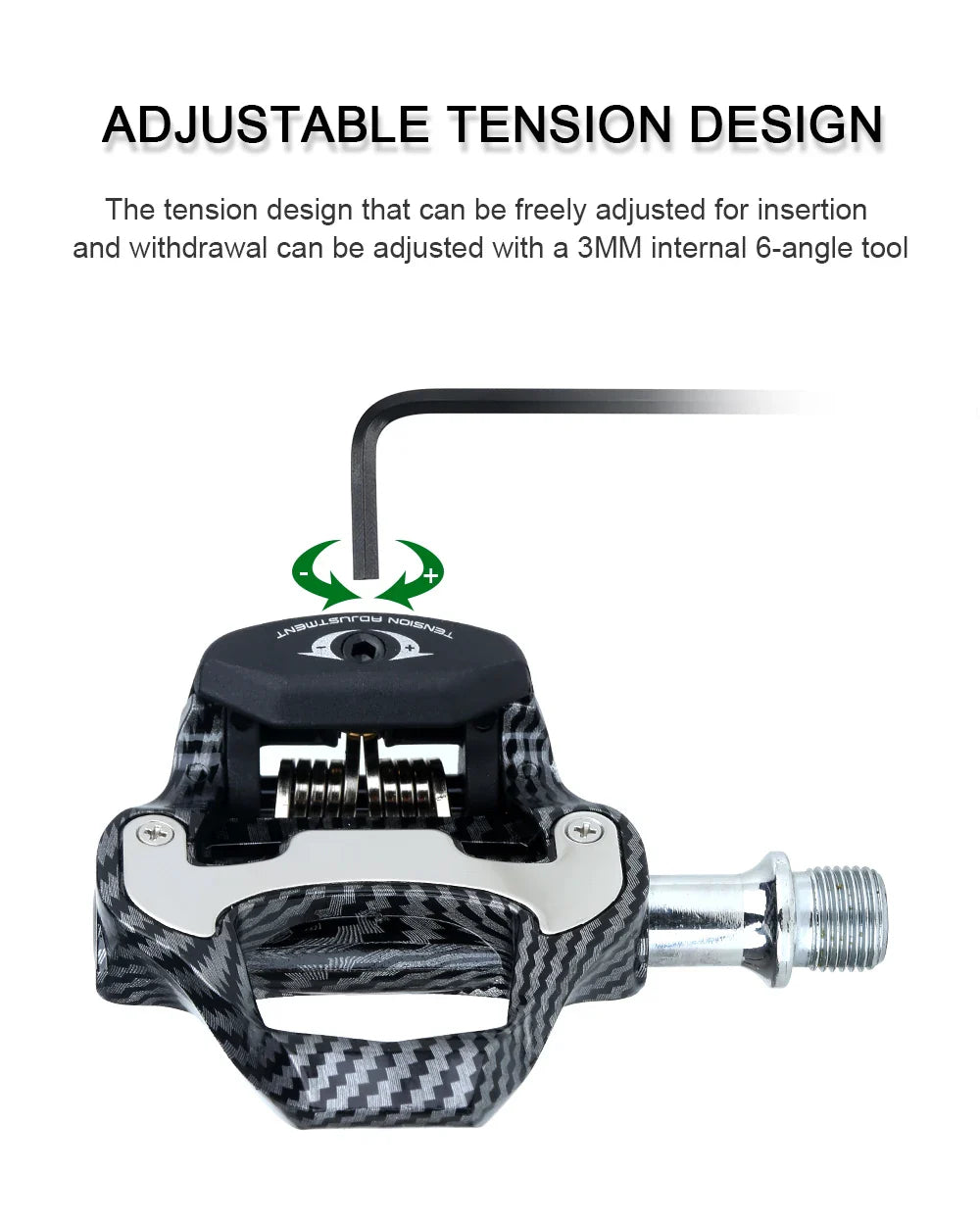 RACEWORK Carbon Fiber Road Bike Pedals Ultra-Light SPD Keo Self-Locking Professional Cycling Pedals