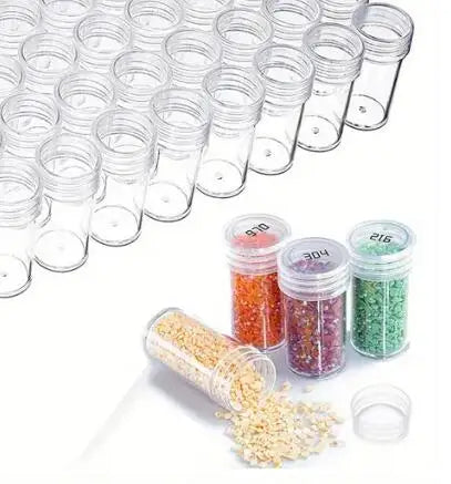 500 Grids Diamond Painting Label Stickers — 15mm Round Storage Box Accessory Tool Set