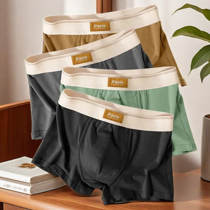 3PCS Men’s Cotton Boxer Shorts – Breathable U-Convex Comfortable Underwear Set for Daily Wear & Sports Trunks