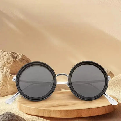 2025 Unisex Handmade ND9 Adjustable Sunglasses – Rotating Lenses with Dimming & Brightness Control