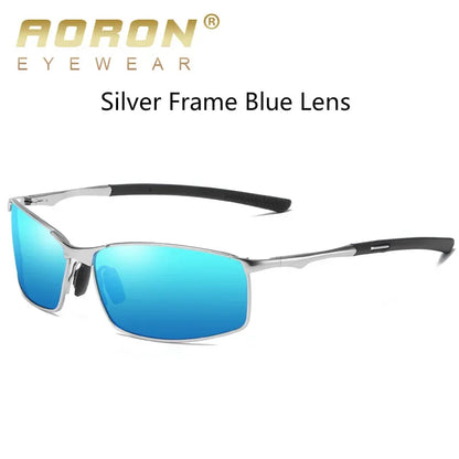 Aoron Polarized Sunglasses – UV400 Anti-Glare Metal Frame Driving Glasses for Men & Women