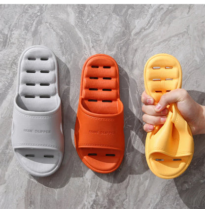 Feslishoet Unisex EVA Non-Slip Soft Bottom Shower Slippers – Quick-Drying Punching Bathroom Footwear