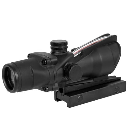 4X32 Hunting Riflescope – Fiber Optic Green & Red Dot Illuminated Reticle Tactical Sight
