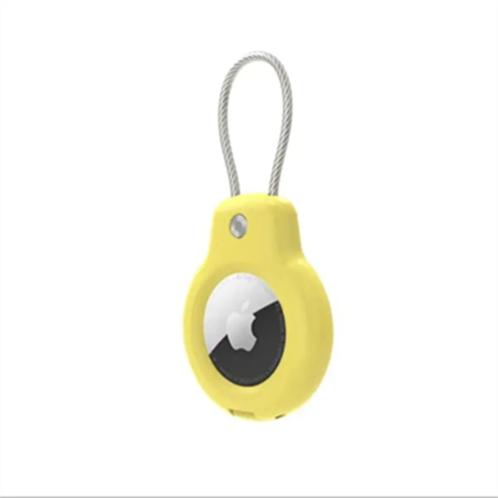 Apple AirTag Secure Holder – Wire Cable Lock Case Keychain for Keys, Luggage Tags, and Key Rings