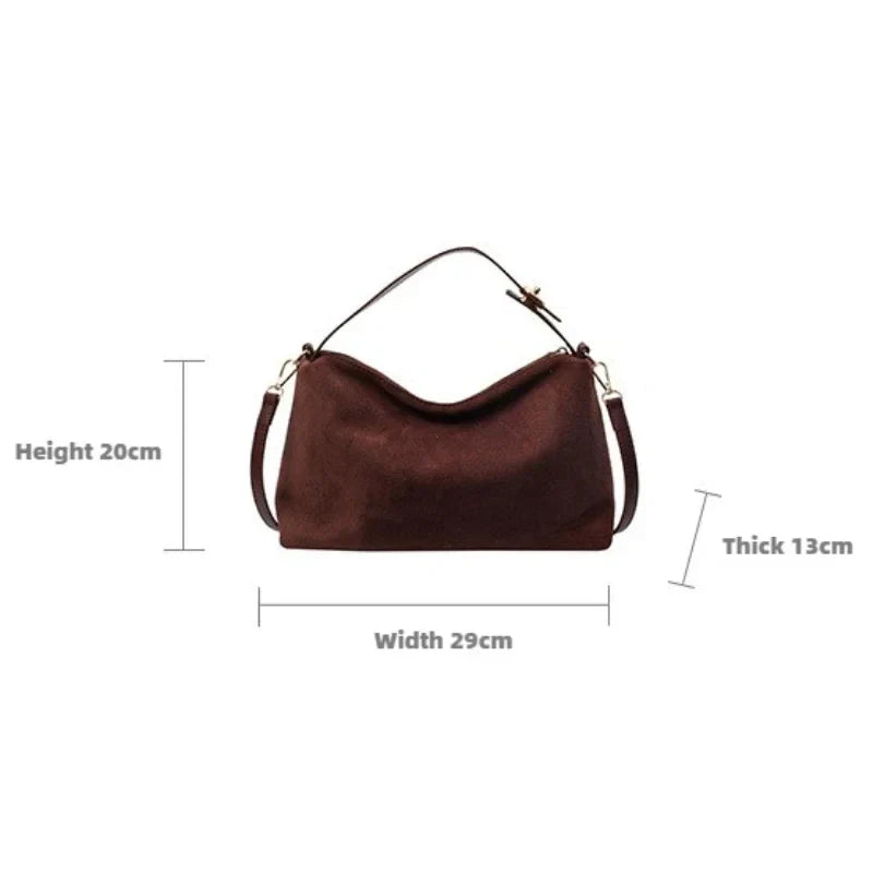 Advanced Retro Women's Shoulder Bag 2025 – Textured Frosted Large Capacity Crossbody Tote