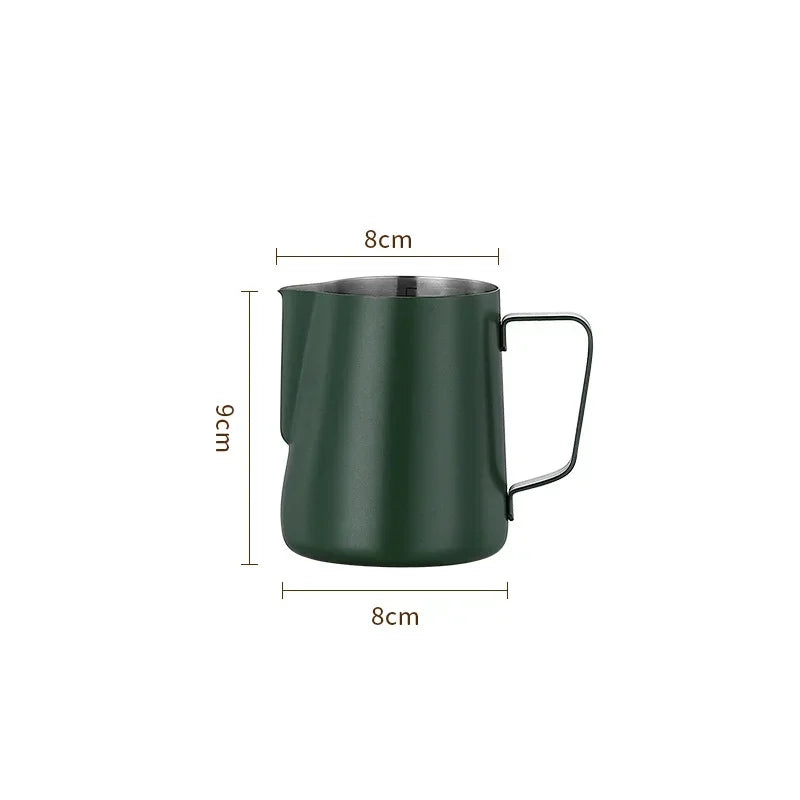 304 Stainless Steel Milk Frothing Pitcher with Measurement Scale – Barista Espresso Coffee Latte Art Jug for Café & Kitchen