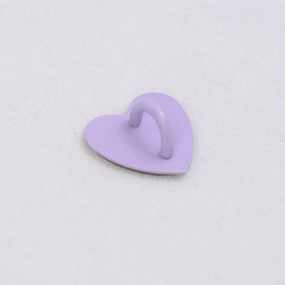 Kawaii Metal Heart Phone Charm — Adhesive Holder, Finger Ring Stand, Case Hook & Buckle Accessory with String
