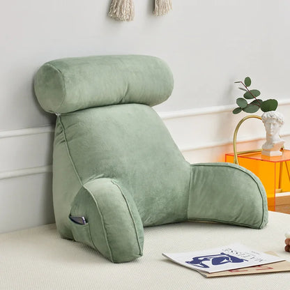 All Season Reading Pillow – Backrest Lumbar Support Cushion for Sofa, Bed & Office Chair | Comfortable Pain Relief Back Support Cushion