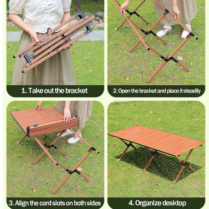Portable Folding Table | Foldable Camping Desk | Ultralight Carbon Steel | Hiking, Fishing, Barbecue, Camping Supplies