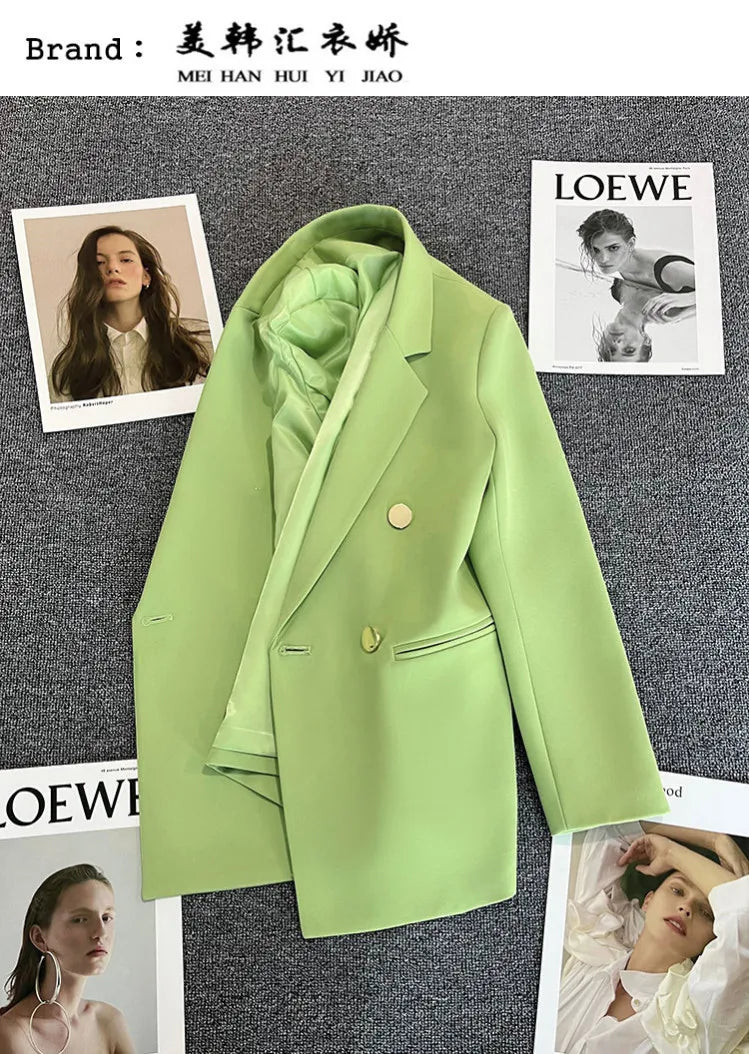 2023 Women's Elegant Single Button Blazer – Slim Fit Long Sleeve Office Jacket for Autumn & Winter