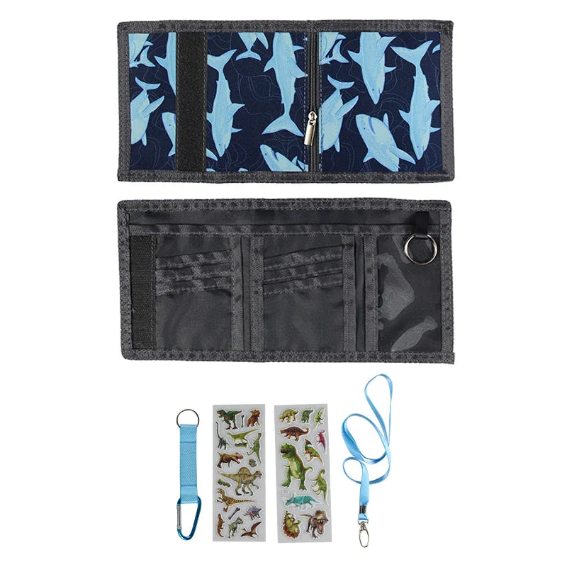 Kids Trifold Casual Wallet – Multifunctional Youth Wallet with Zipper Coin Pocket & Card Holders, Perfect Gift for Children
