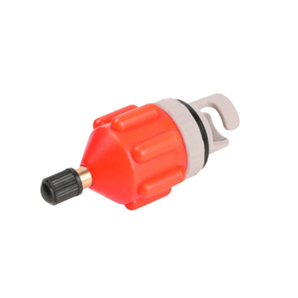 SUP Board Air Valve Adapter Kit — Inflatable Pump Connector for Paddle Boards, Kayaks, Black/Orange