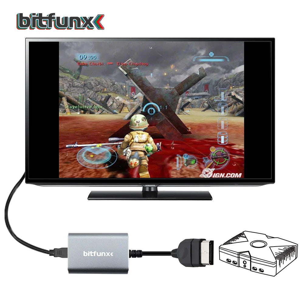 Bitfunx HDMI Adapter for Xbox Classic – Retro Gaming HD Cable with 5.1 Dolby Digital Surround Sound Support