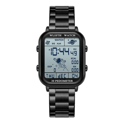 Men’s Digital Sports Watch - Stopwatch, Countdown Timer, Calendar & Pedometer Wristwatch