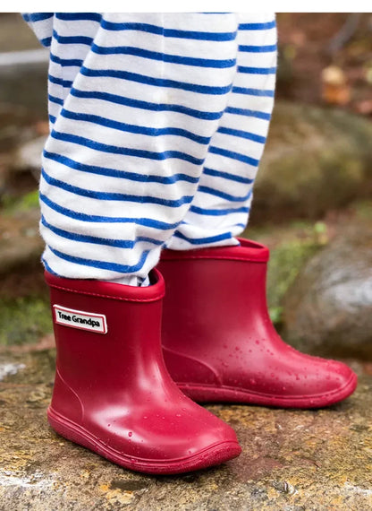 Kids Rain Boots – Waterproof PVC Anti-Slip Mid-Calf Shoes for Boys & Girls
