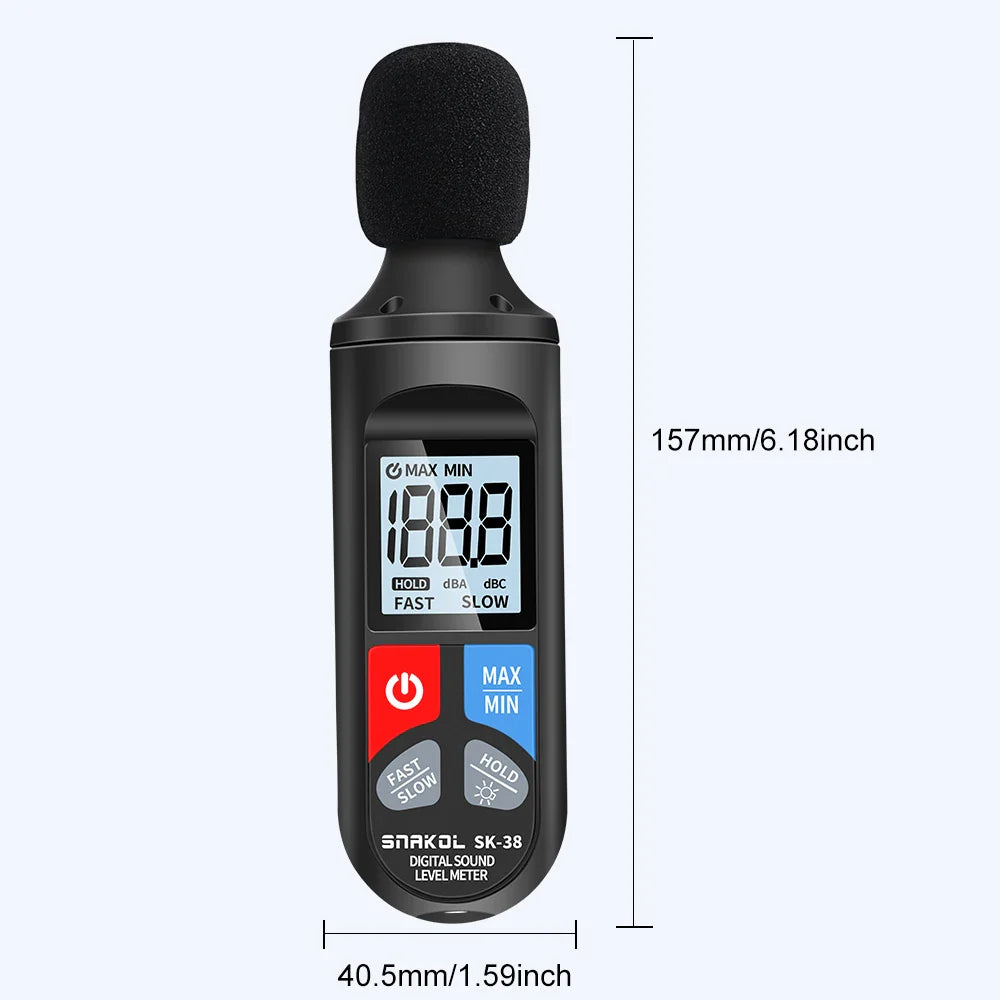 Digital Sound Level Meter — Portable Audio & Noise Decibel Meter 30-130dB