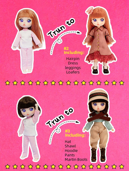 Lady Doolli 1/12 BJD Dolls Blind Box – 15cm Ob11 Mystery Anime Figure Toy, Kawaii Designer Gift