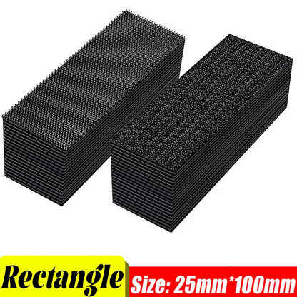 Strong Carpet Fixing Stickers – Self-Adhesive Touch Fastener Grip Tape, Double-Faced Black Mat Patch for Home Floor, Anti-Skid