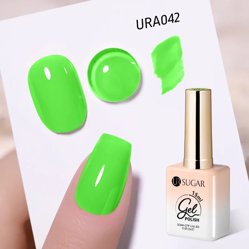UR SUGAR 15ml Jelly Milky White Gel Polish – Translucent UV Soak Off Nail Art Varnish Semi-Permanent Fashion Nail Color
