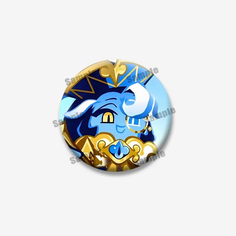 Cookie Run Kingdom Shadow & Milk Button Brooch – Cute Cartoon Enamel Pin for Bags, Clothing & DIY Accessories