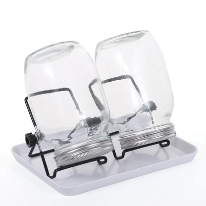 Sprouting Jars Growing Kit - 16/32oz Wide Mouth Mason Jars with Screen Lids for Indoor Seed Germination & Fresh Sprouts