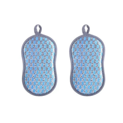 Double-Sided Kitchen Cleaning Sponges - Dishwashing Scrubber Pads & Reusable Scouring Tools