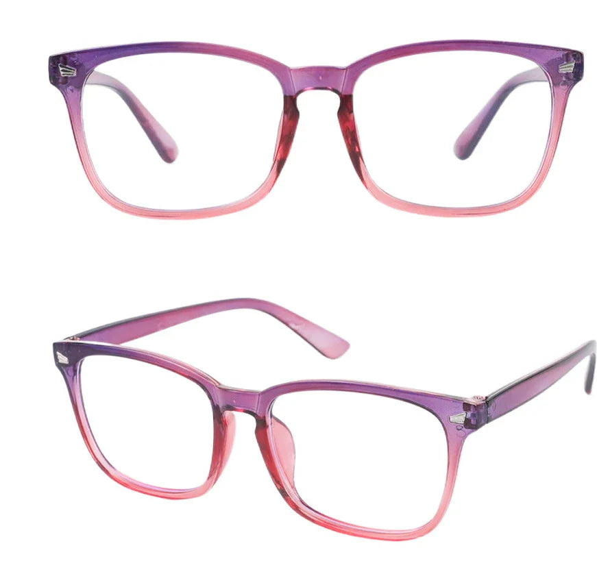 Square Blue Light Blocking Glasses – Nerd Eyeglasses Frame for Computer & Gaming Protection