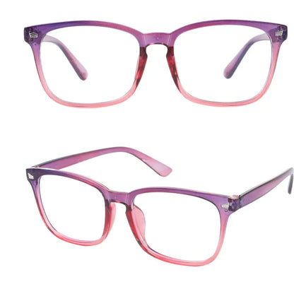 Square Blue Light Blocking Glasses – Nerd Eyeglasses Frame for Computer & Gaming Protection