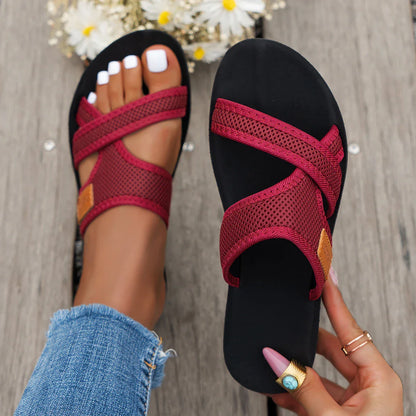 Women’s Fashion Sports Sandals – Mesh Breathable Flat Comfortable Indoor & Outdoor Versatile Summer Footwear